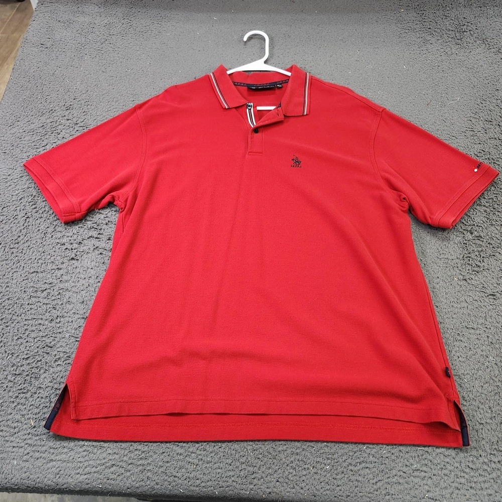 Santa Barbara Polo & Racquet Club Polo Shirt Mens 2XL Red Logo Short Sleeve